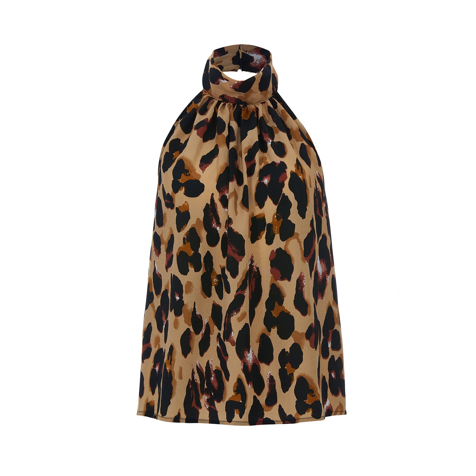 Stylish ND Women's Leopard Print Halter Top - Sleeveless Casual Tank Top for Summer | Perfect for Beach, Party & Vacation Outfits