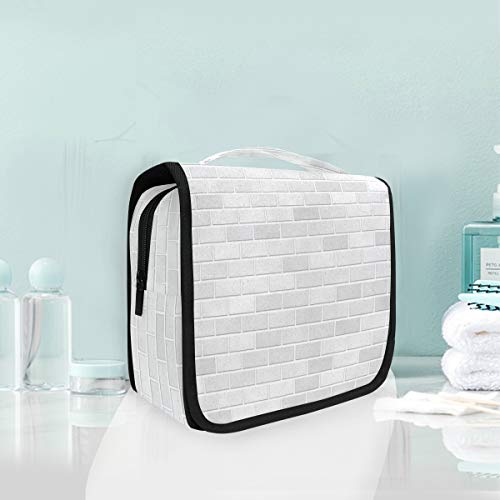 Waterproof Hanging Travel Toiletry Bag with Marble Design - Large Cosmetic Organizer for Men & Women - Perfect for Bathroom, Gym, Camping & Air Travel