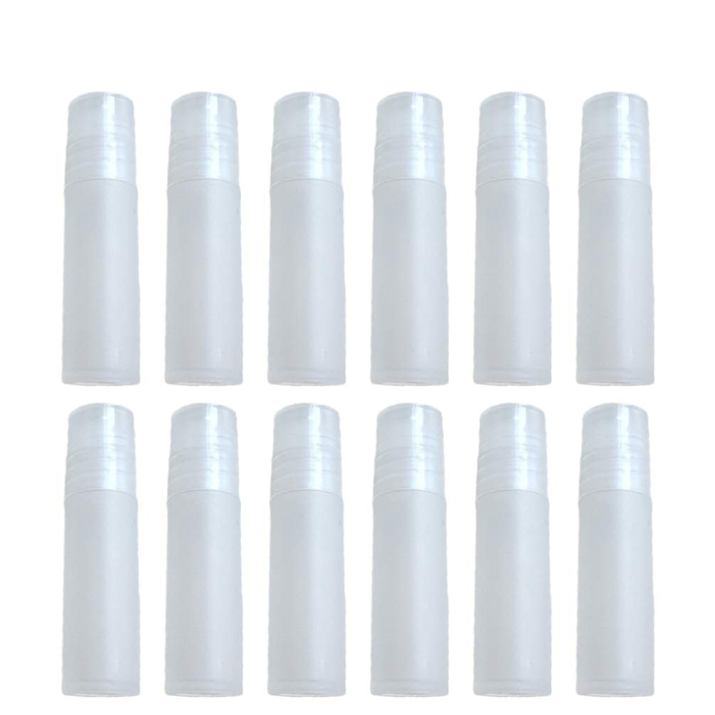 EXCEART 100pcs Essential Oil Roller Bottles - Perfume, Eye Cream & Makeup Roll-On Containers with White Pure Dew Design - Perfect for Aromatherapy, Skincare & DIY Beauty Products at Home or Salon