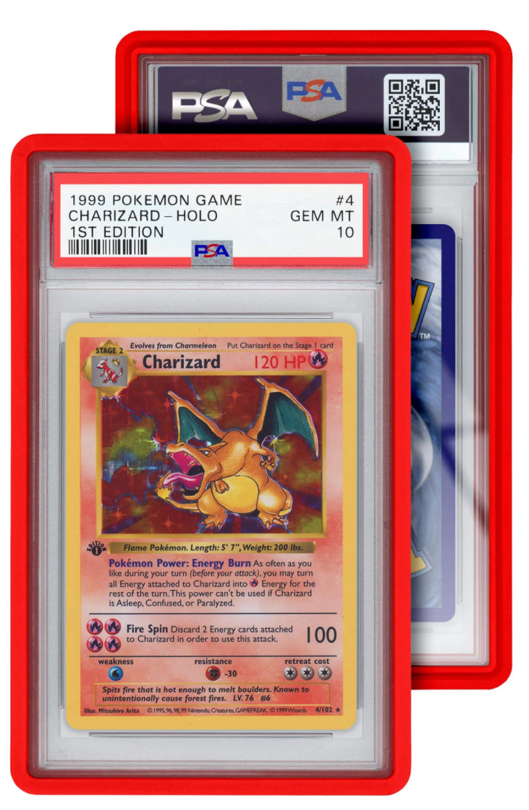 PSA Graded 35 Pt Red Card Protector - Perfect for Collectible Trading Cards, Sports Memorabilia & Valuable Documents Storage
