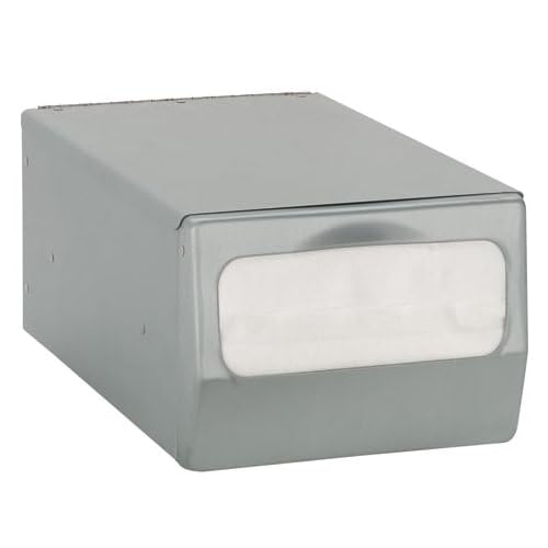 Stainless Steel Countertop Napkin Dispenser - Single Sided, Holds 4.5