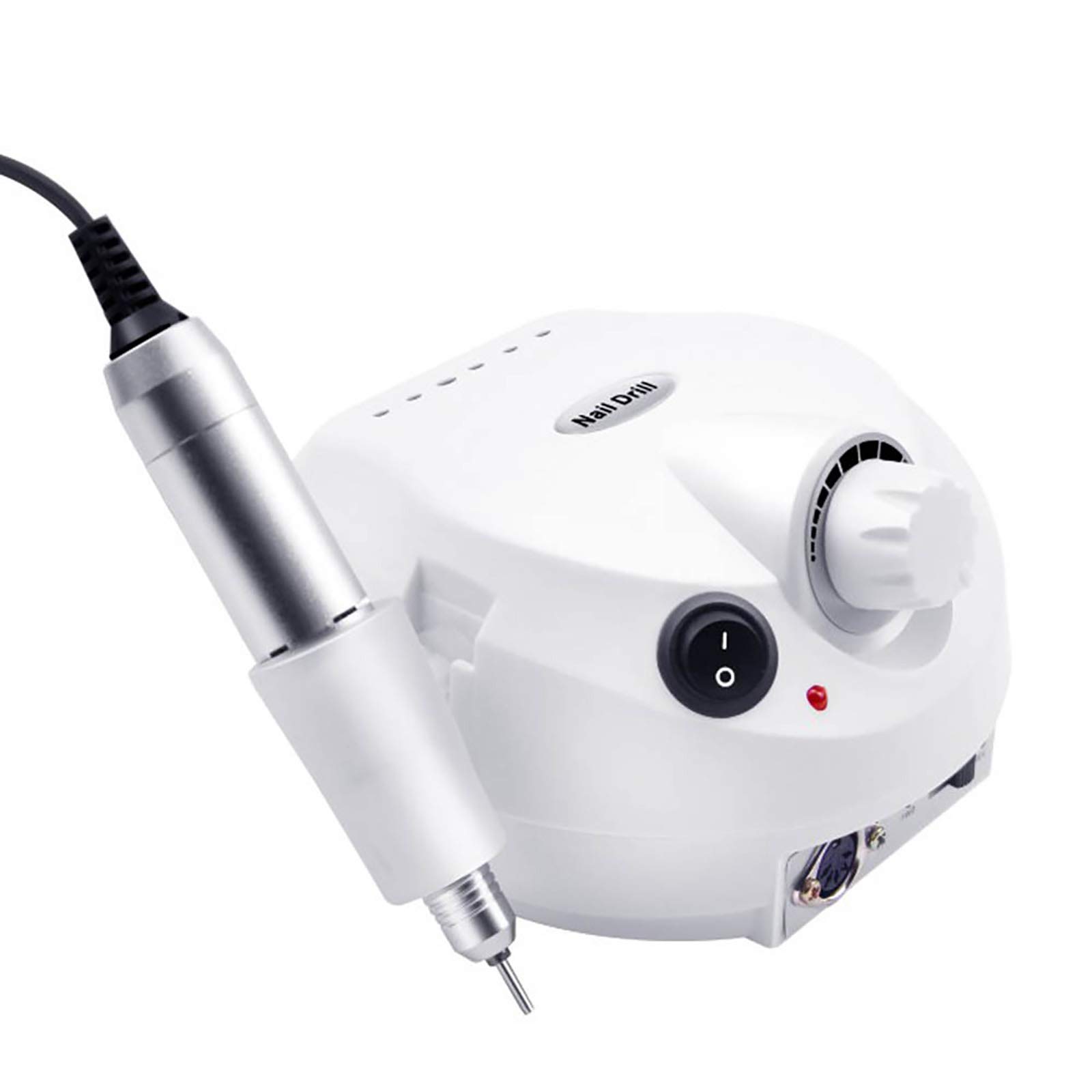 35000RPM Electric Nail Drill Machine with Foot Pedal & Pen Holder - Professional Acrylic Nail File Kit for Manicure, Pedicure, Nail Art & Gel Polish Removal - Perfect for Salon & Home Use (White, UK Plug) - Layfoo