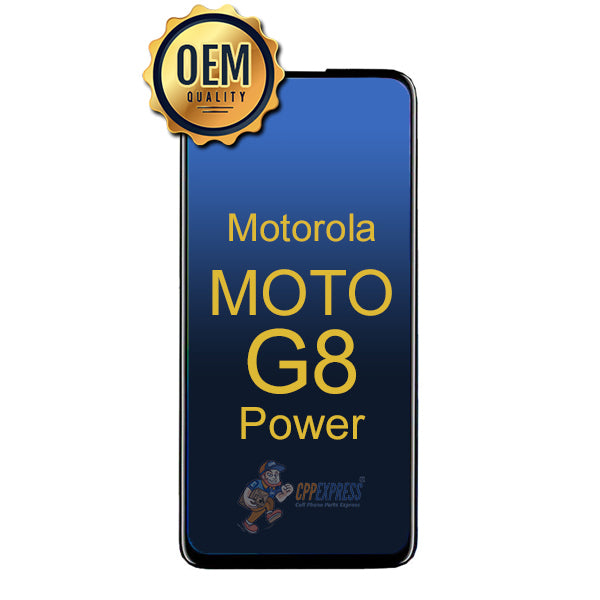 Original Motorola Moto G8 Plus LCD Touch Screen Digitizer Assembly - No Frame - Black Replacement Part for DIY Phone Repair | Compatible with Moto G8 Plus Smartphone