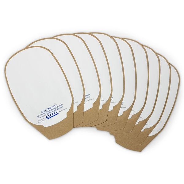 ElectroLast AED Trainer Replacement Foam Electrode Pads - Peel Off Pads for CPR & First Aid Training - Perfect for Medical Classes, Emergency Preparedness Drills & Safety Demonstrations
