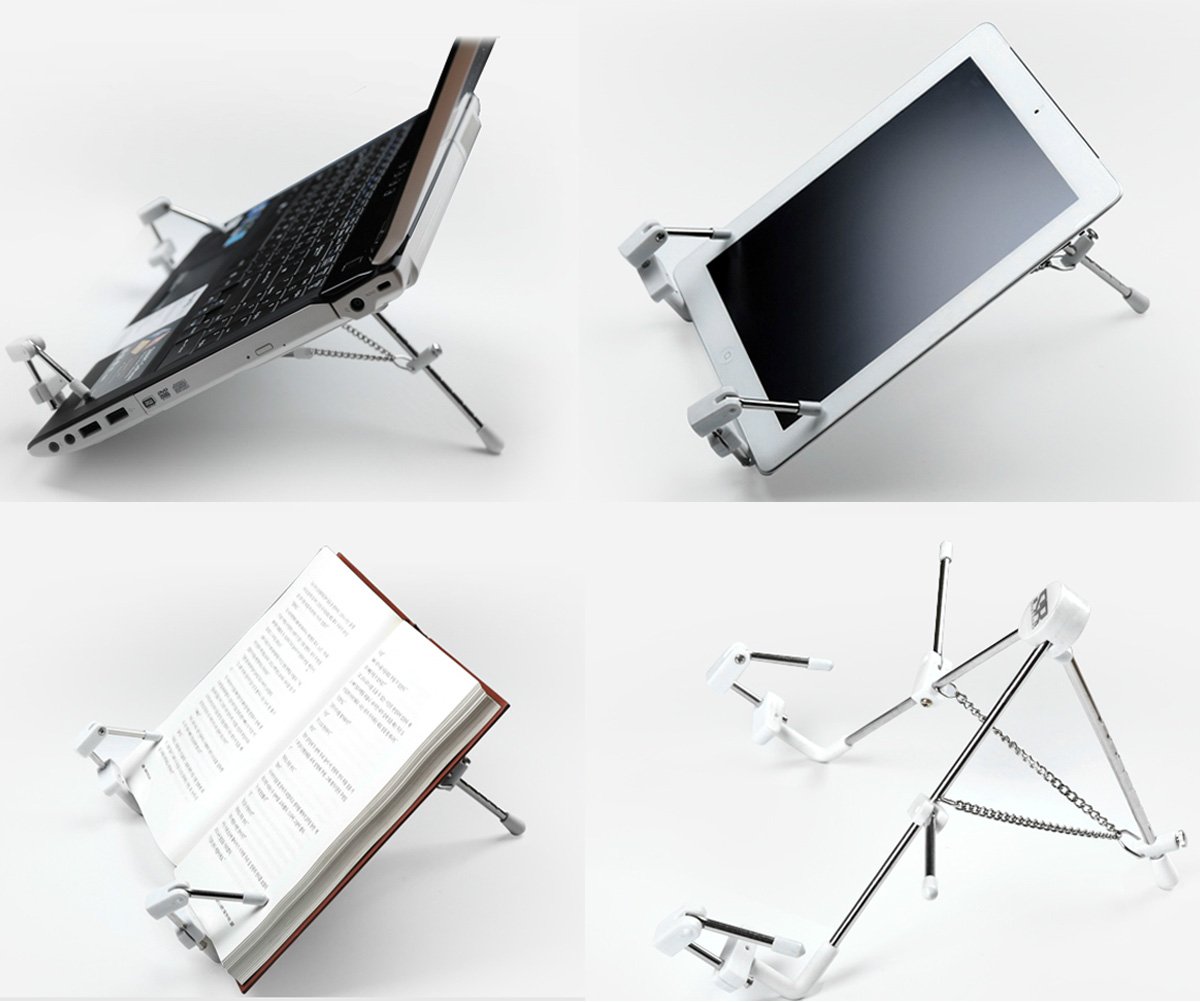 Adjustable Laptop Stand & Tablet Holder - Portable Multi-Angle Ergonomic Desktop Riser for MacBook, iPad, Surface - Perfect for Home Office, Gaming & Study Setup