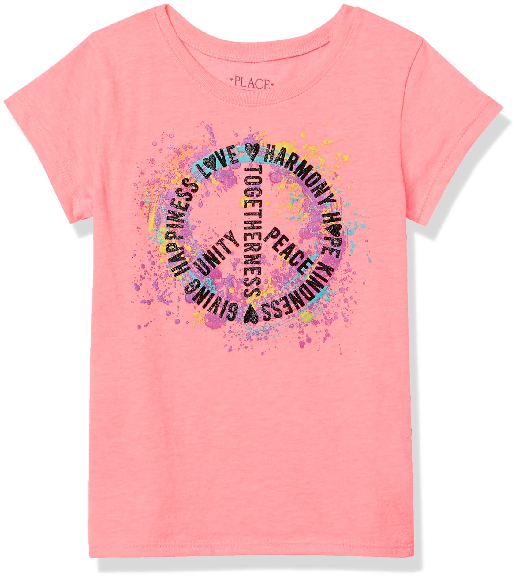 The Children's Place Girls Graphic T-Shirt - Cute Short Sleeve Cotton Tees for Toddler & Little Girls - Perfect for Playdates, School & Everyday Wear