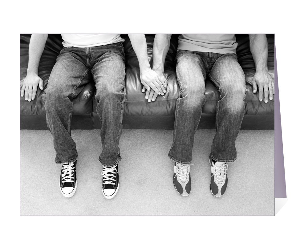 XGATML AMAHLE Sitting Together Forever - Romantic Gay Wedding, Valentine's Day, Birthday & Anniversary Greeting Card for Couples | Perfect for LGBTQ+ Celebrations & Special Occasions