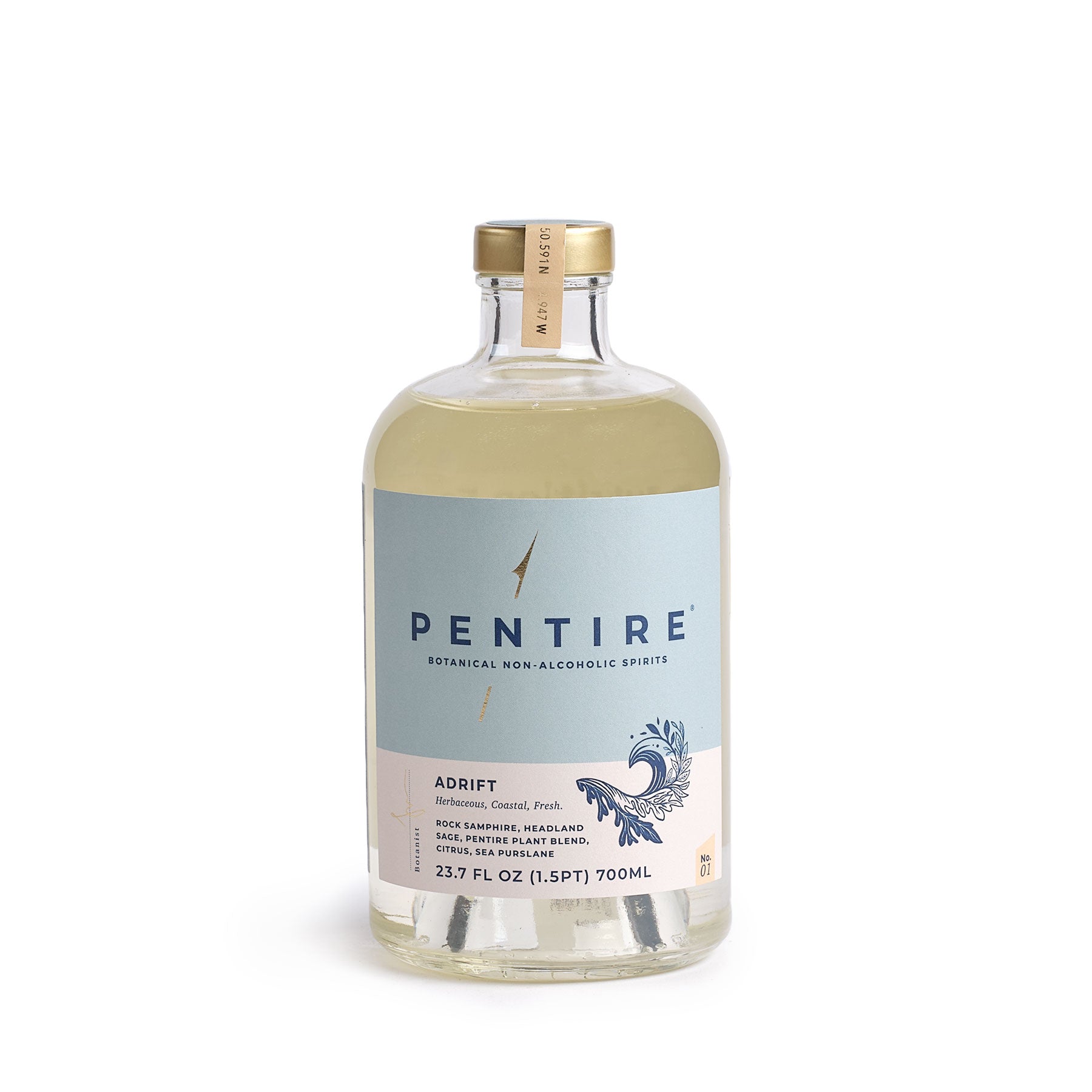 Pentire Adrift Non-Alcoholic Spirit 70cl | Botanical Drink for Cocktails & Mocktails | Perfect for Home Bars, Parties & Relaxation