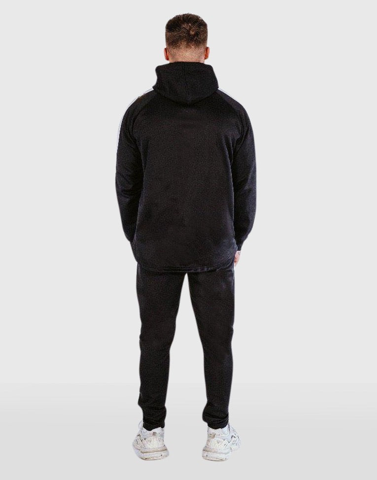 Cerus Black & White Theo Full Zip Hoodie for Men & Women - Stylish Unisex Pullover Jacket for Casual Wear, Gym, and Outdoor Activities