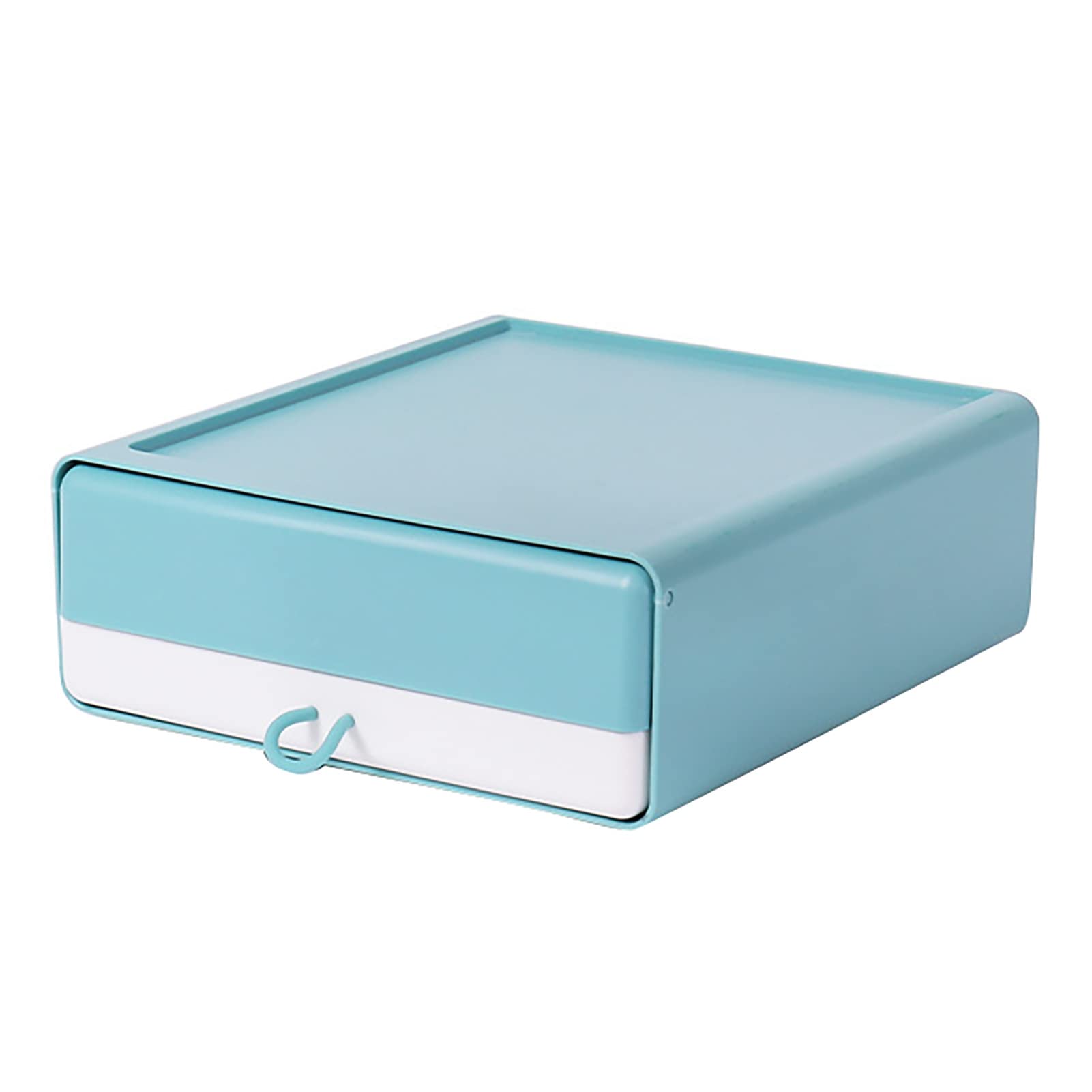 Stackable Desktop Organizer Storage Box - Blue for Home & Office