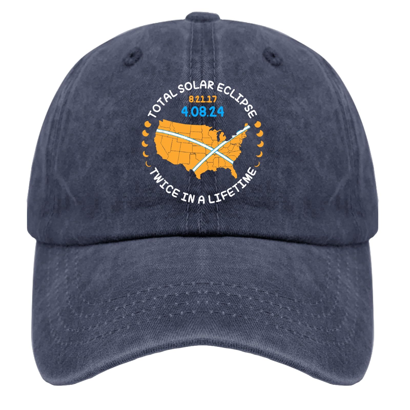 2024 Total Solar Eclipse Limited Edition Trucker Hat - Black Pigment Dad Cap for Men & Women - Perfect Baseball Hat for Eclipse Viewing & Outdoor Activities