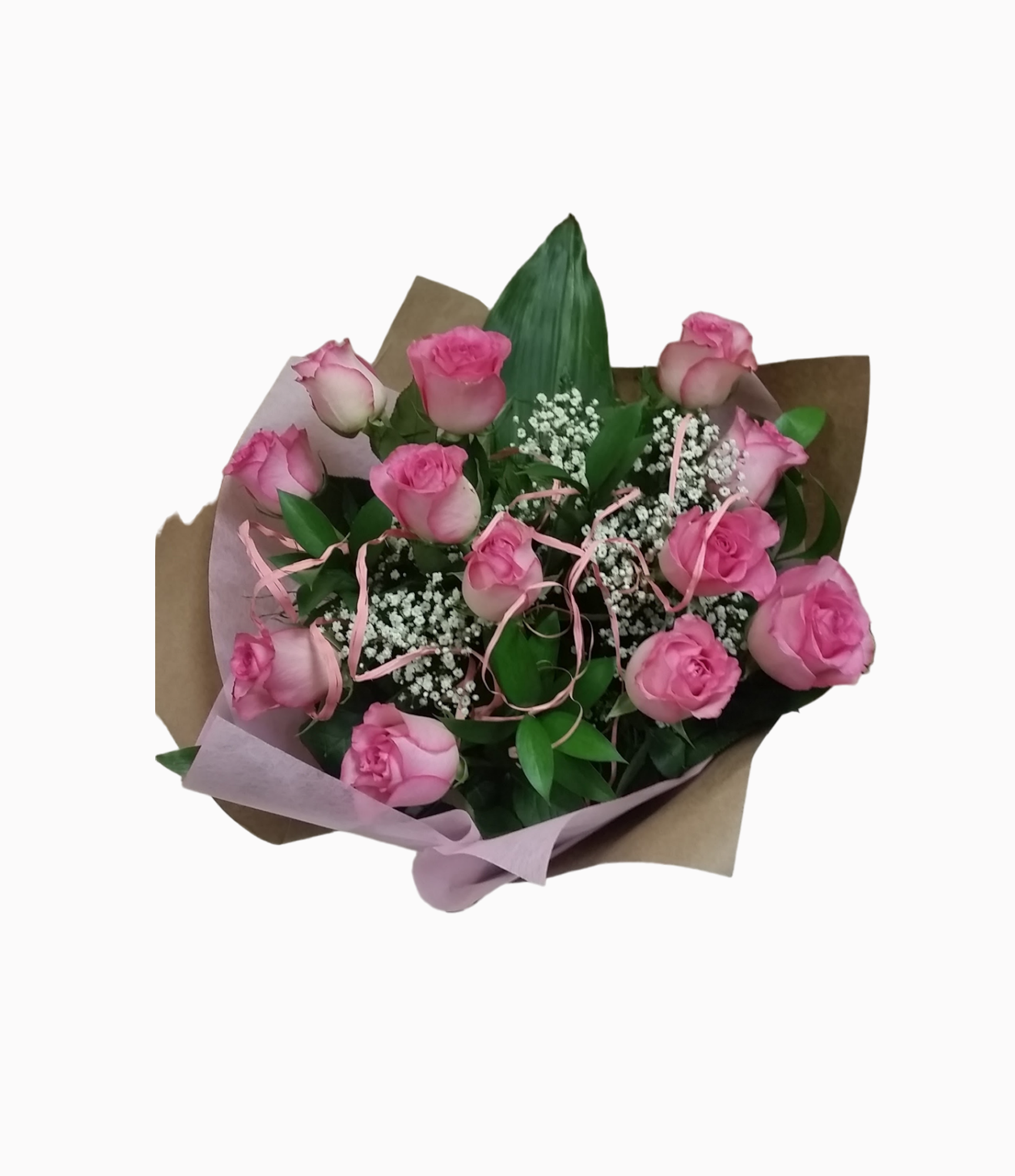 Beautiful Pink Rose Bouquet - Fresh Cut Flowers for Valentine's Day, Wedding, Anniversary & Home Decor
