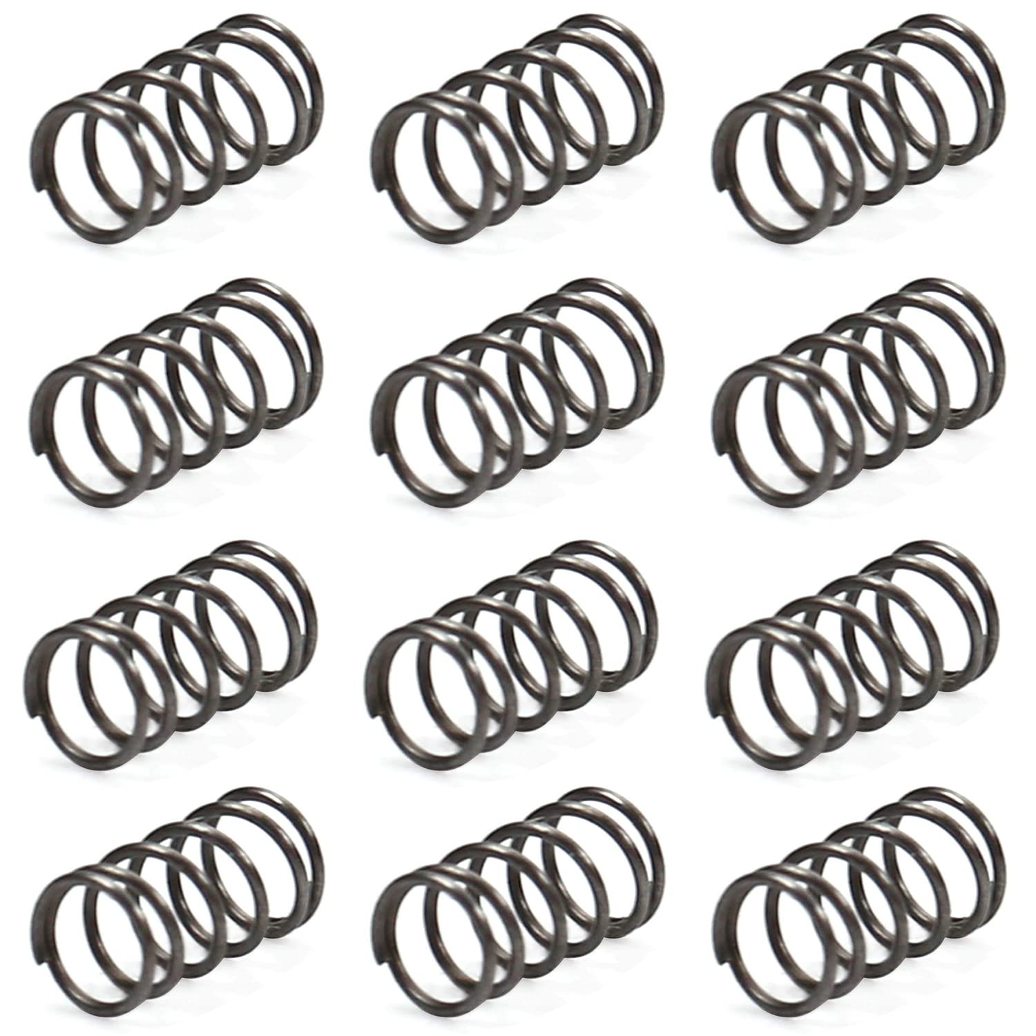 Yinpecly 50Pcs Small Coiled Extension Springs - 0.3mm Wire Dia, 3mm OD, 5mm Length - High-Quality Spring Steel for Ballpoint Pens, Mechanical Pencils & Small Precision Devices