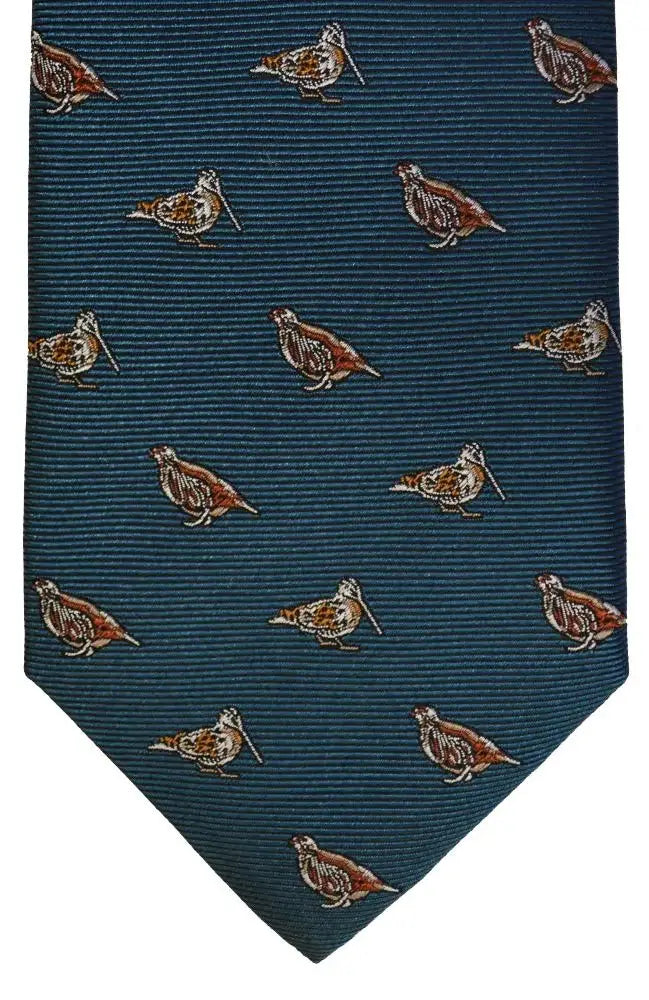 LA Smith Country & Hobby Snipe & Grouse Silk Neckties for Men - Elegant Formal Wear for Business, Weddings & Special Occasions