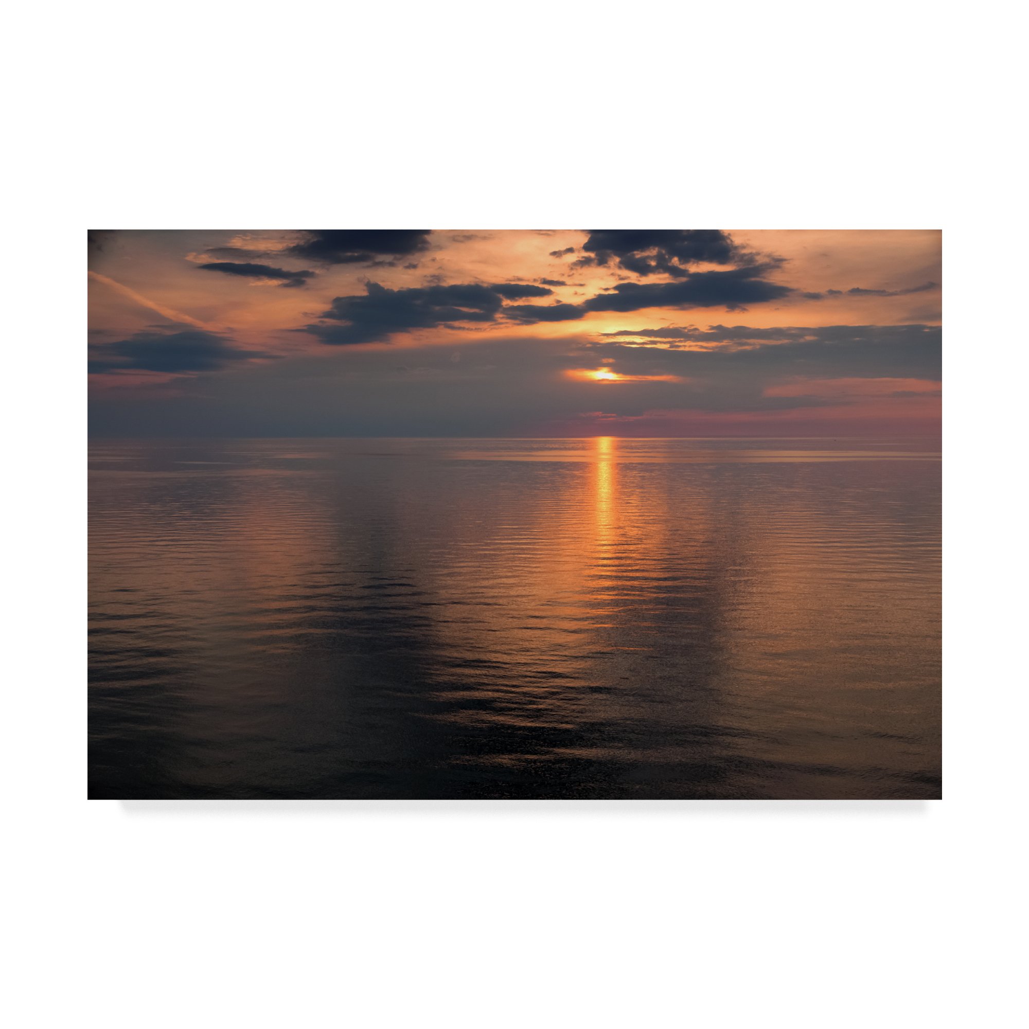 Anthony Paladino Sunset Seaside Summer Evening Painting - 30x47 Inch Coastal Wall Art for Living Room, Bedroom & Beach House Decor