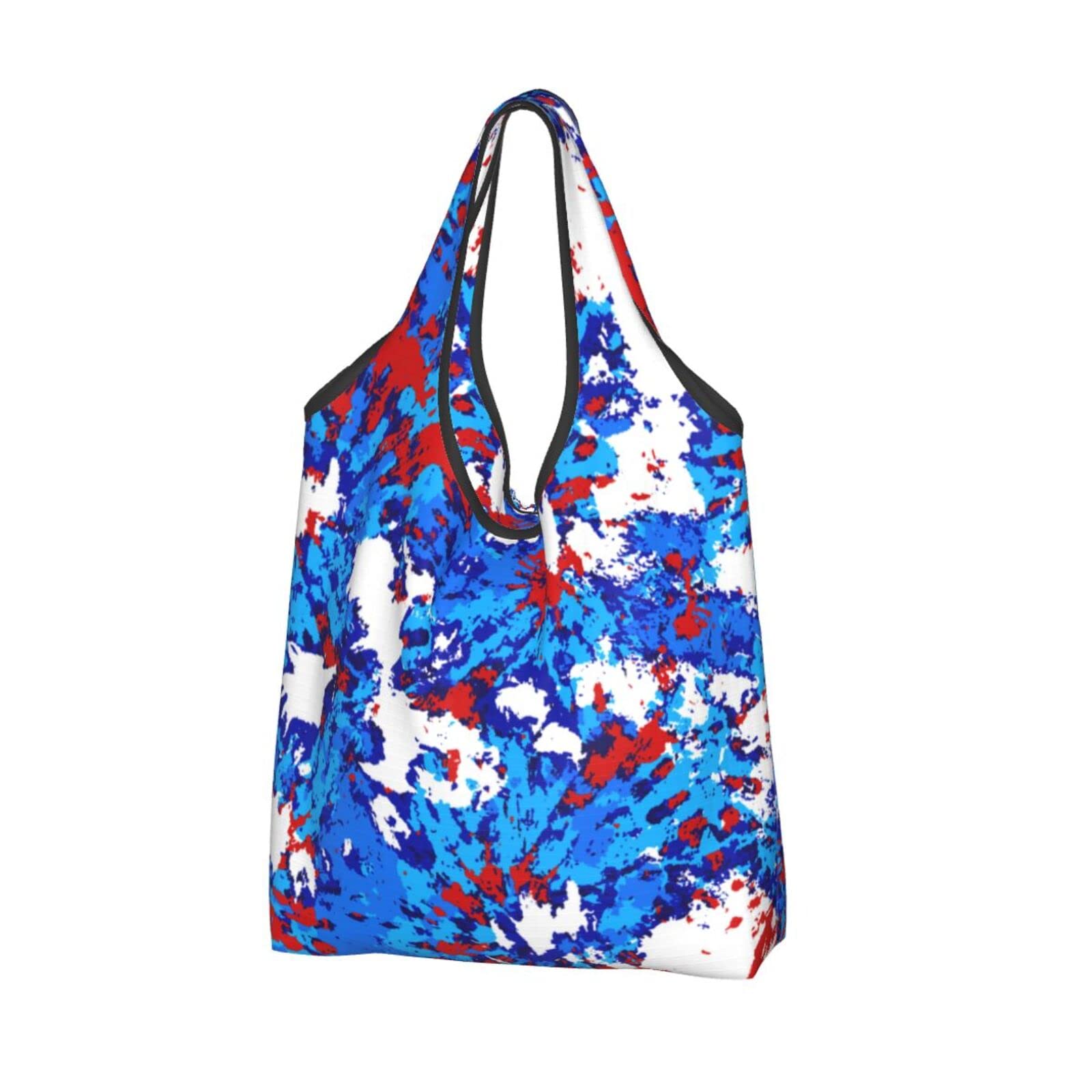 Eco-Friendly Tie Dye Camouflage Reusable Shopping Bags - Waterproof Foldable Grocery Tote for Women & Men - Perfect for Grocery Shopping, Beach Trips & Farmers Markets