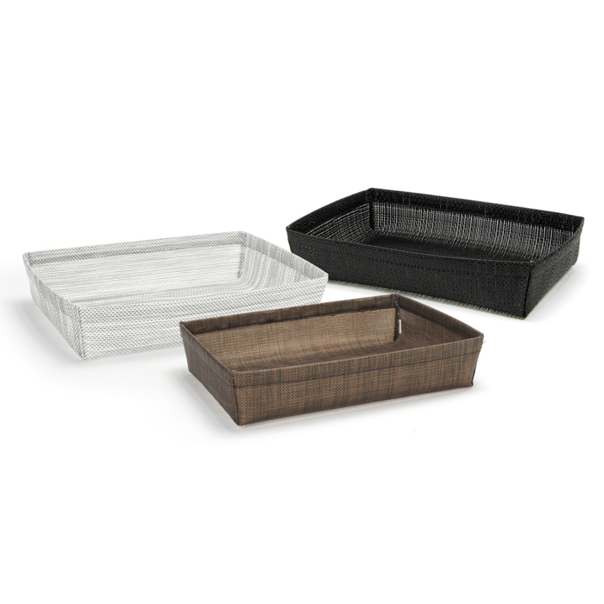 FOH Metroweave Deep 1/2 Size Storage Basket, Set of 4 - Perfect for Home Organization, Closet Storage & Nursery Decor