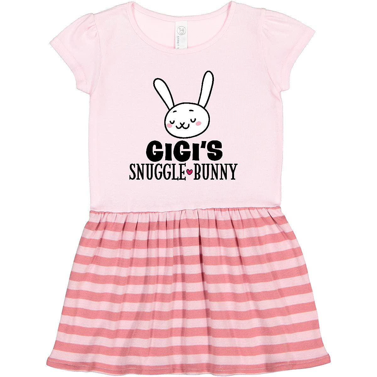 Inktastic Gigi Snuggle Bunny Easter Outfit - Adorable Toddler Dress for Girls, Soft & Comfortable Easter Bunny Costume, Perfect for Easter Photos, Egg Hunts & Spring Celebrations