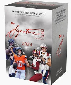 2024 Topps Signature Class Football Blaster Box - NFL Trading Cards Collection for Collectors & Fans - Perfect for Gifts, Game Room Decor & Fantasy Football Season