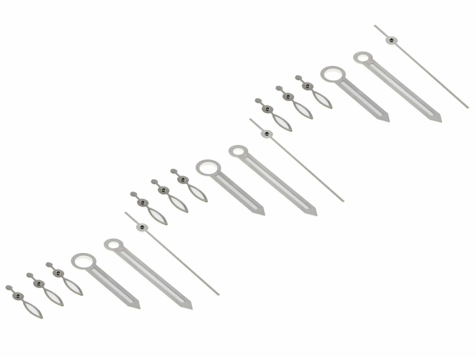 3 Sets of Silver Watch Hands Compatible with Panerai PAM & Valjoux ETA 7750-7753 Movements - Perfect for Watch Repair and Restoration Projects