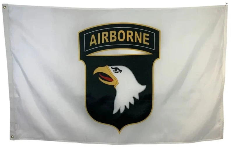 Airborne 101st Eagle White 3'X5' American Flag - Durable ROUGH TEX® 68D Polyester - Perfect for Outdoor Display, Military Tribute & Patriotic Decor