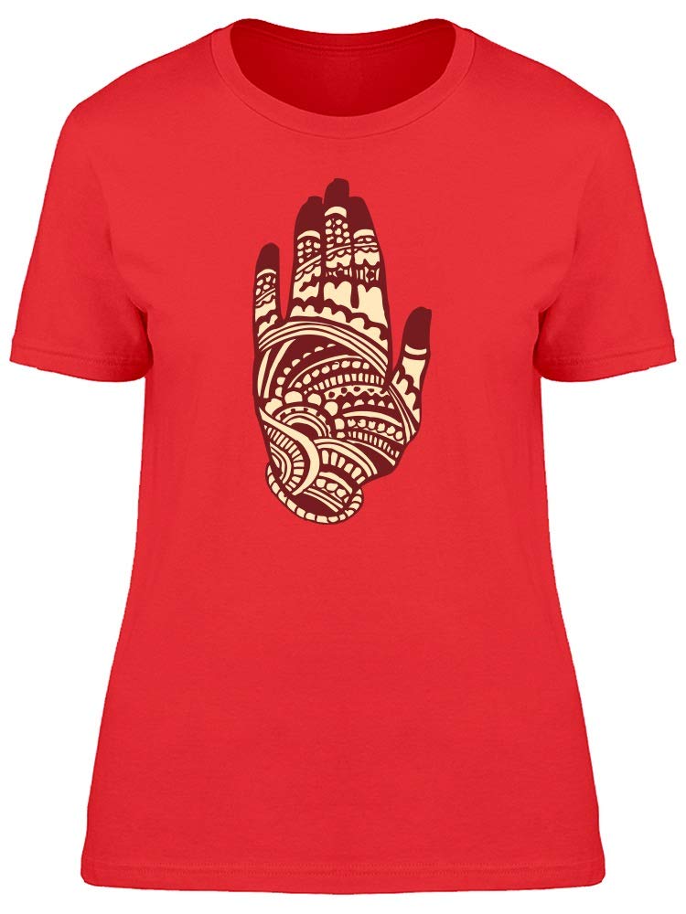Women's Hindu Hand Drawing T-Shirt | Unique Ethnic Print Tee for Casual Wear & Festivals