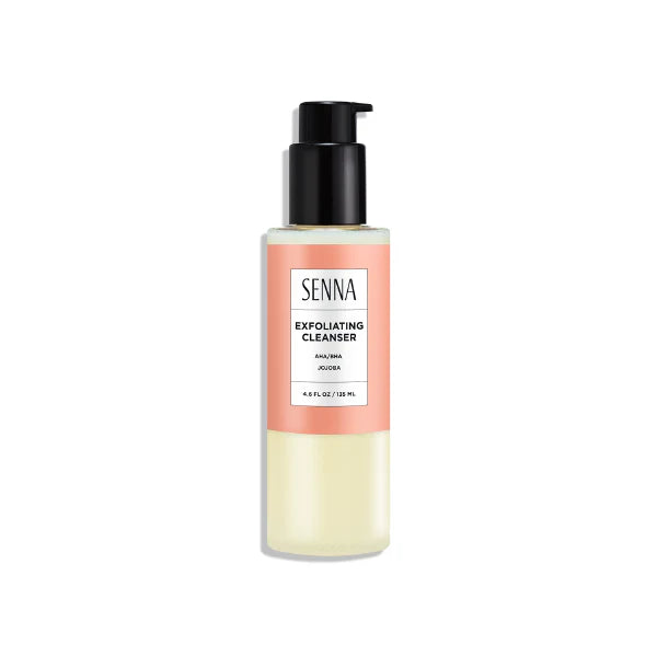 Senna Cosmetics Exfoliating Face Cleanser - Gentle Exfoliating Facial Wash for Smooth & Glowing Skin | Perfect for Daily Skincare Routine & Acne-Prone Skin