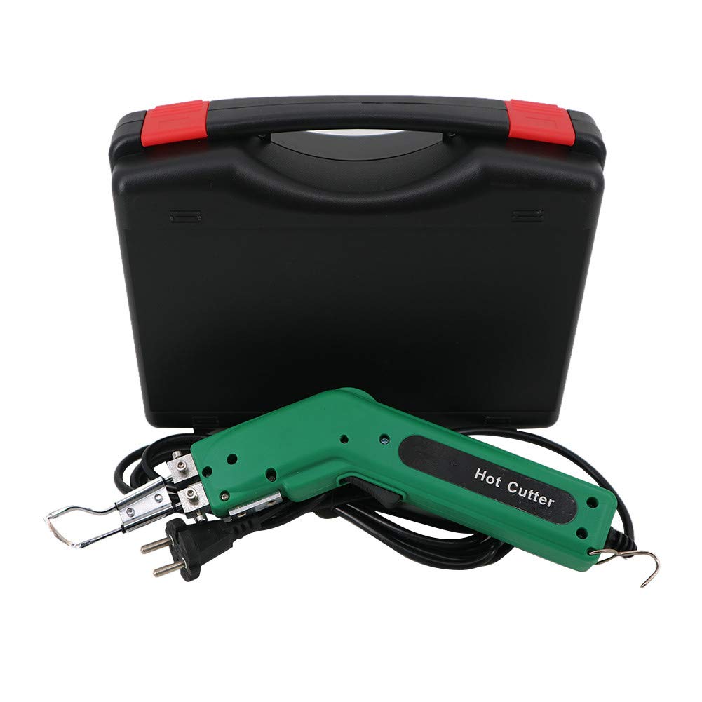 100W Electric Handheld Heating Knife Cutter - Hot Melting Knife for Fabric, Foam, PVC, Nylon Rope Cutting - US Standard R Type Blade - Heats to 400°C in 6 Seconds (220V) - Perfect for DIY Crafts, Upholstery, and Industrial Material Cutting