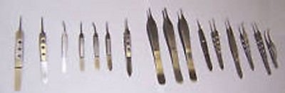 16 Pack Micro Forceps - Precision Ophthalmic Surgical Instruments for Eye Surgery & Laboratory Research - Ideal for Delicate Procedures, Microdissection & Scientific Experiments