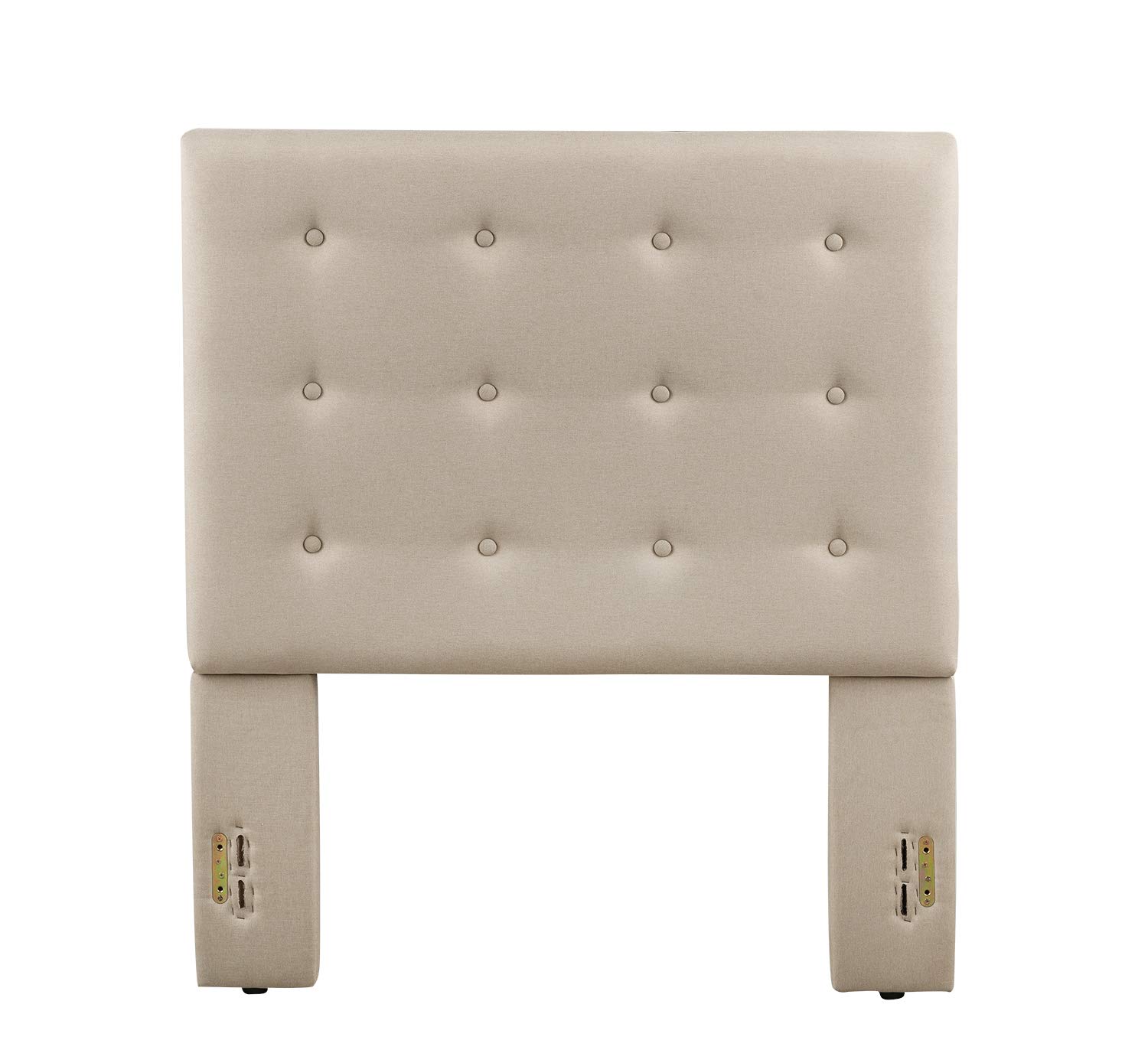 Glenwillow Home Sebright Taupe Upholstered Headboard Twin Size - Perfect for Bedroom Decor & Space-Saving Small Rooms