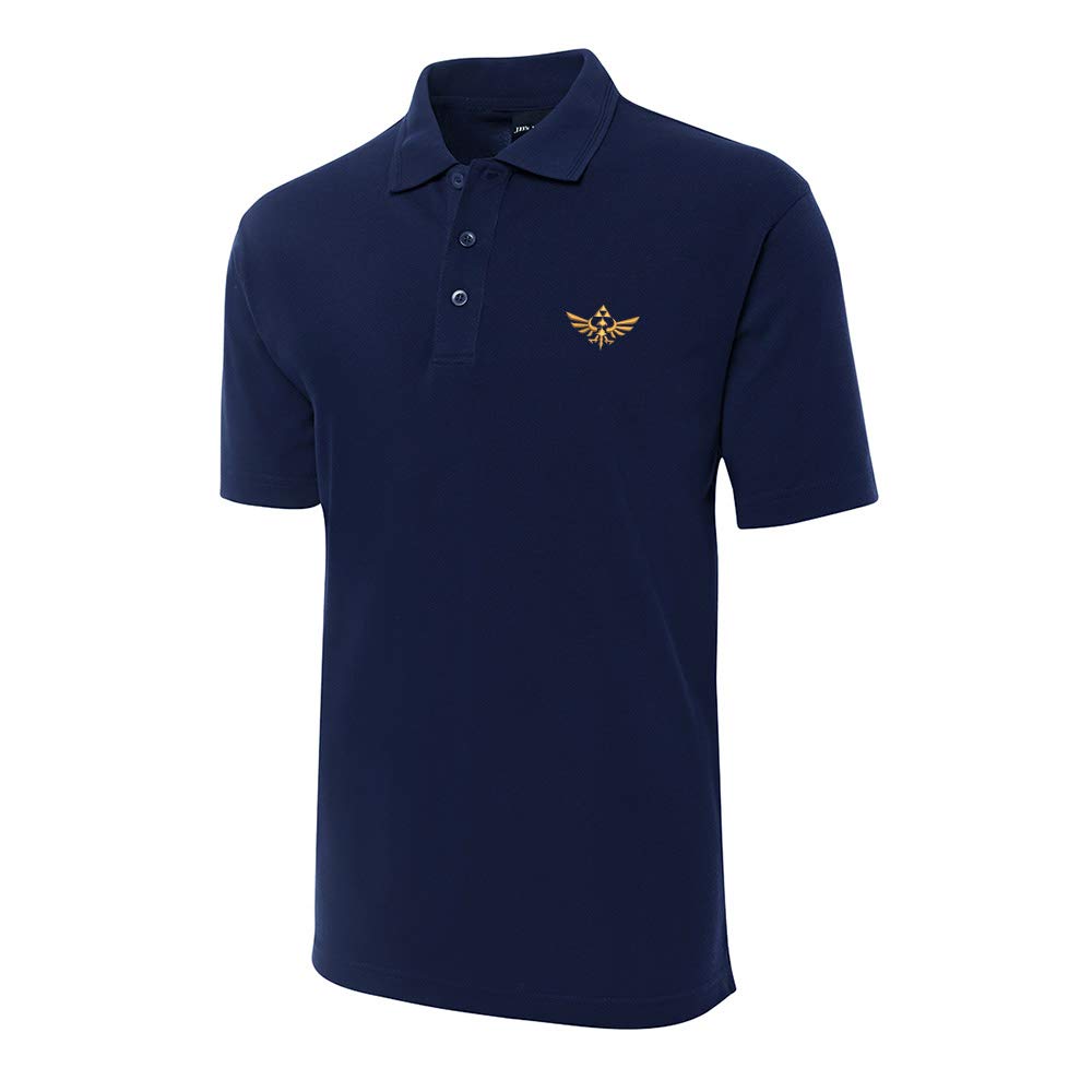 Lexiu Yibai Men's Legend of Zelda Embroidered Polo Shirt - Short Sleeve Gaming Graphic Tee for Casual Wear & Cosplay | Perfect for Zelda Fans, Gaming Conventions & Everyday Outfits