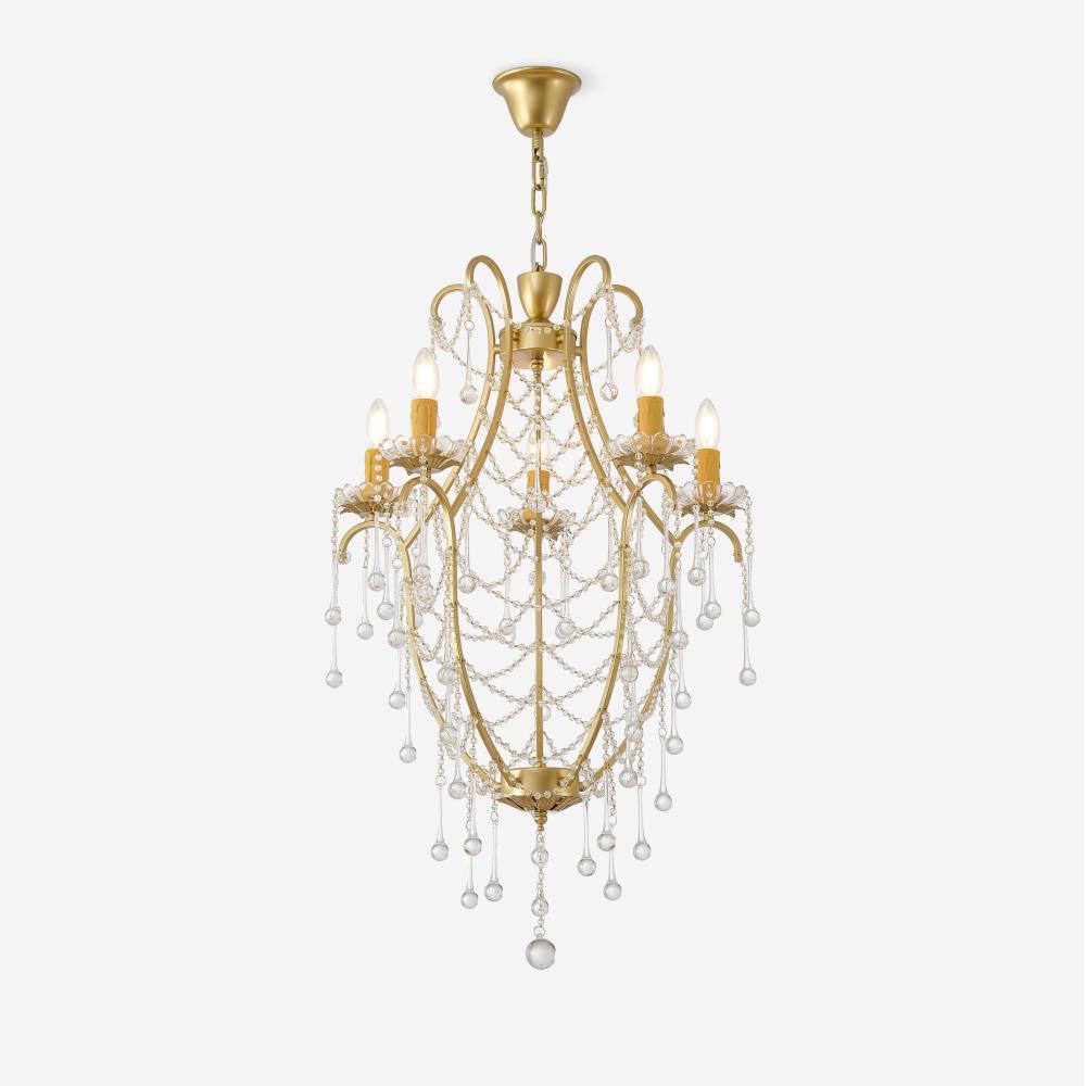 Theresa Crystal Chandelier - Elegant Ceiling Light Fixture for Dining Room, Living Room & Bedroom | Modern Home Decor Lighting