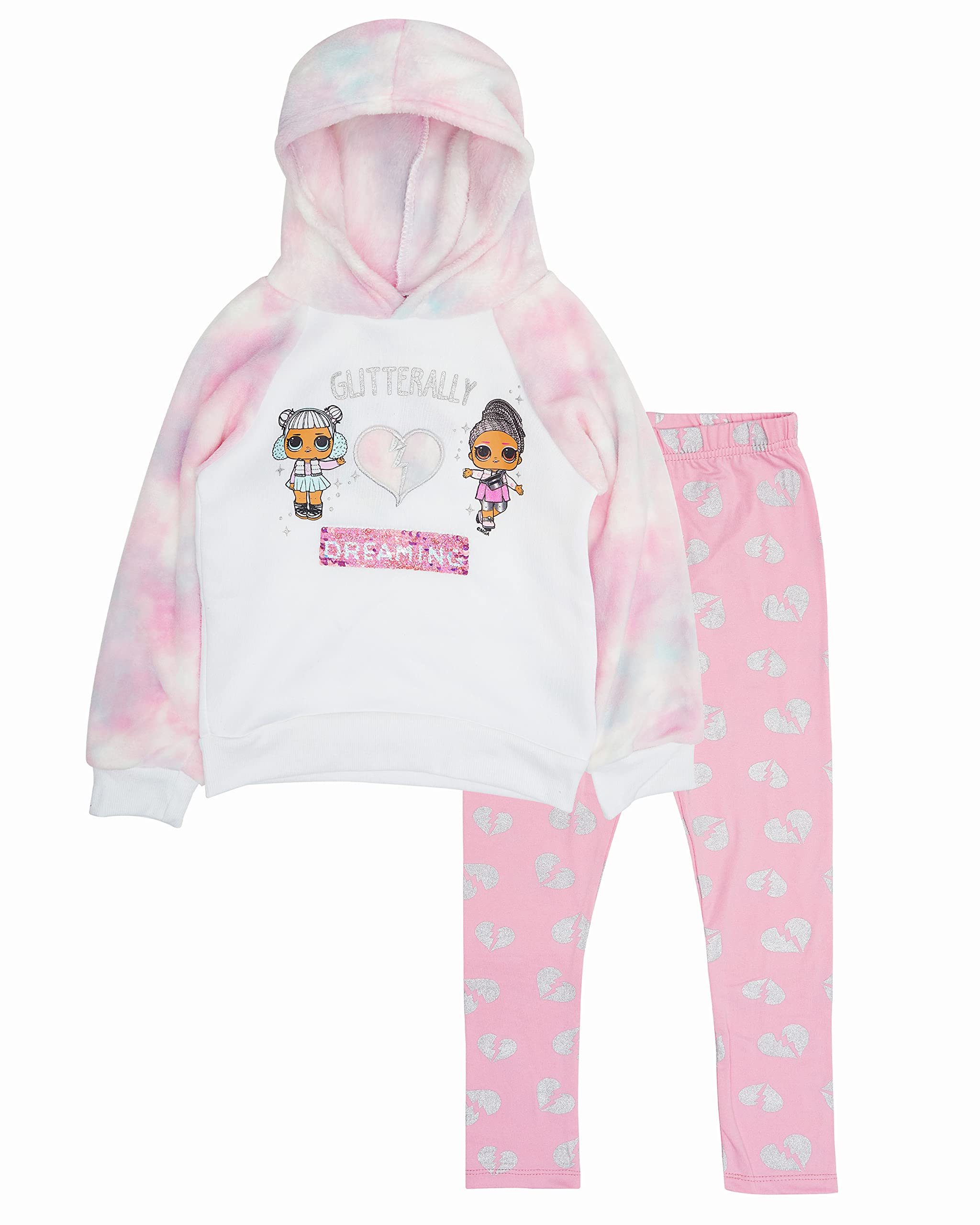 L.O.L. Surprise! Girls Hoodie and Leggings Set - Cute LOL OMG Fashion Outfit for Kids - Perfect for Birthday Parties, School & Playdates