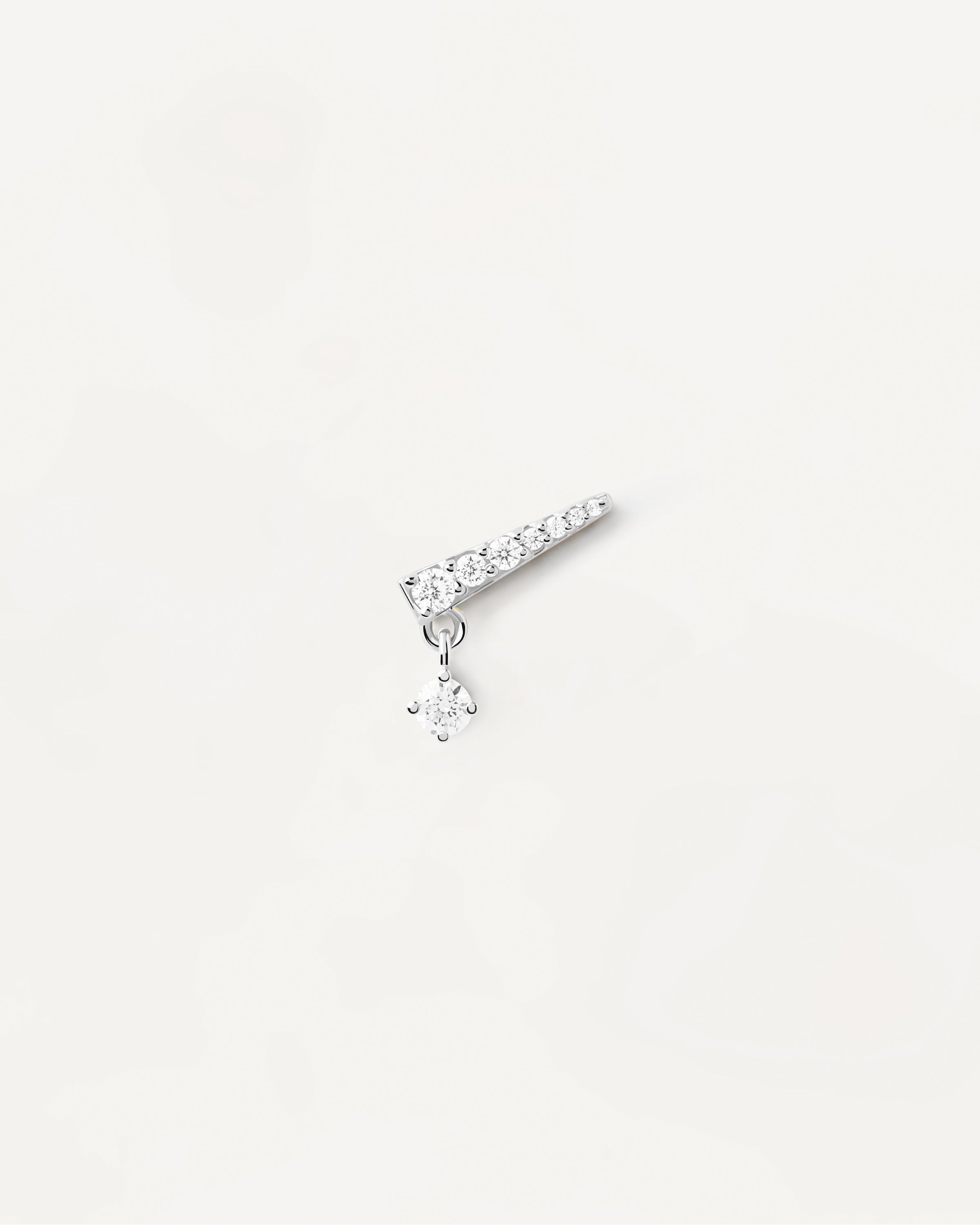 Ava Single Silver Earring - Dainty Sterling Silver Stud Earrings for Women - Perfect for Everyday Wear, Gift Giving & Special Occasions