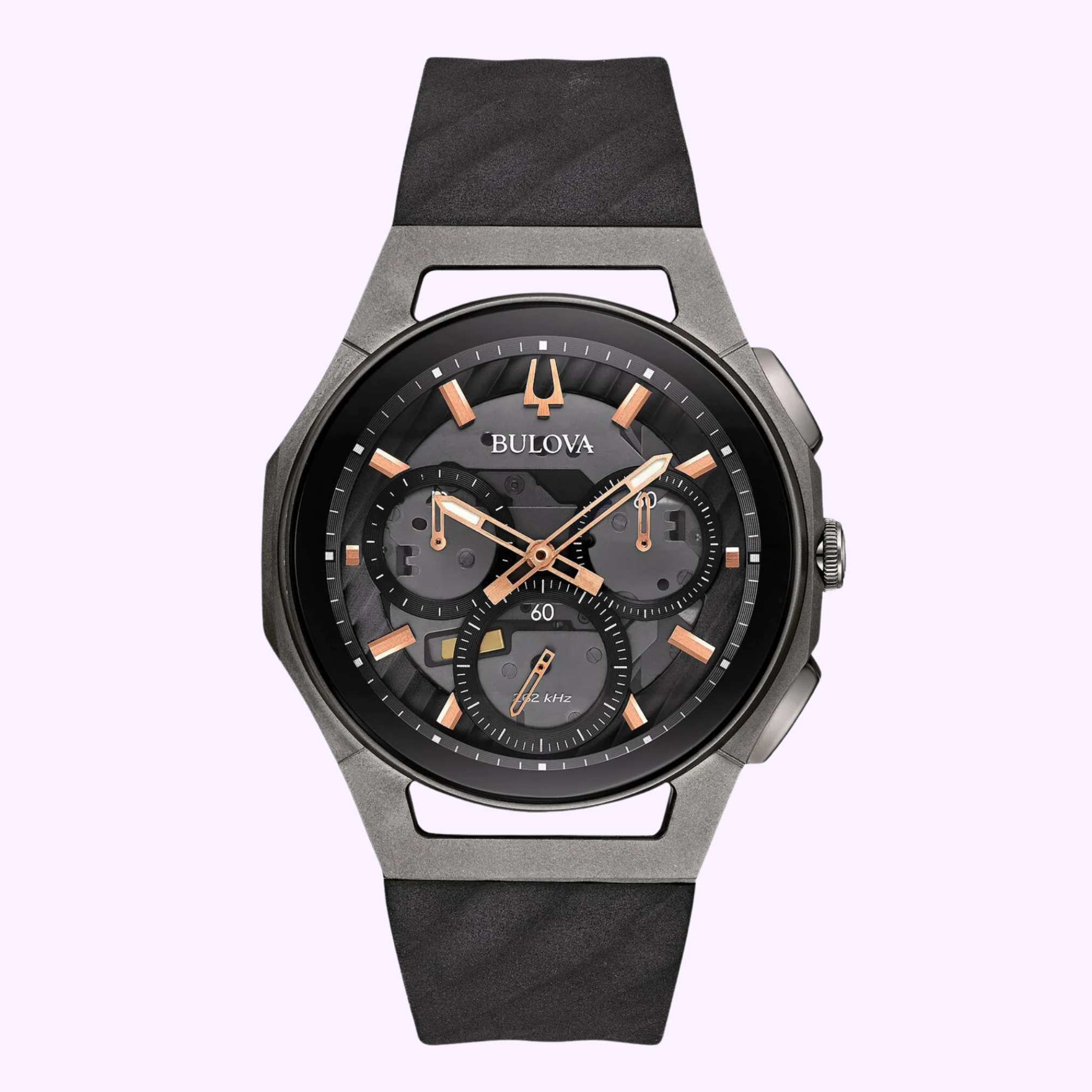 Bulova 98A162 Curv Chronograph Black Dial Men's Watch - Luxury Sports Chronograph for Business, Casual & Formal Wear