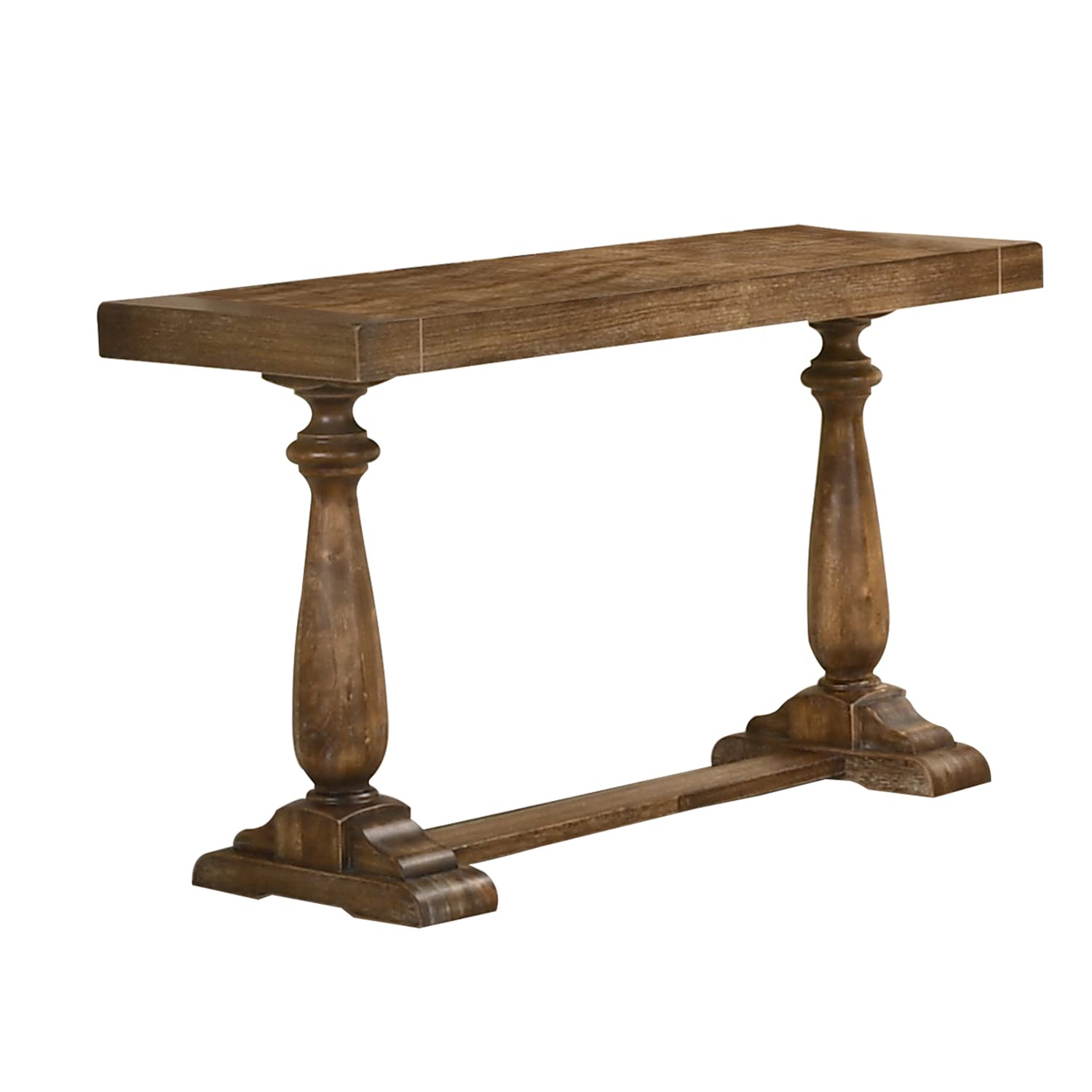 Best Transitional Living Room Sofa & Console Table Set in Driftwood Finish - Perfect for Modern Homes, Apartments and Cozy Living Spaces