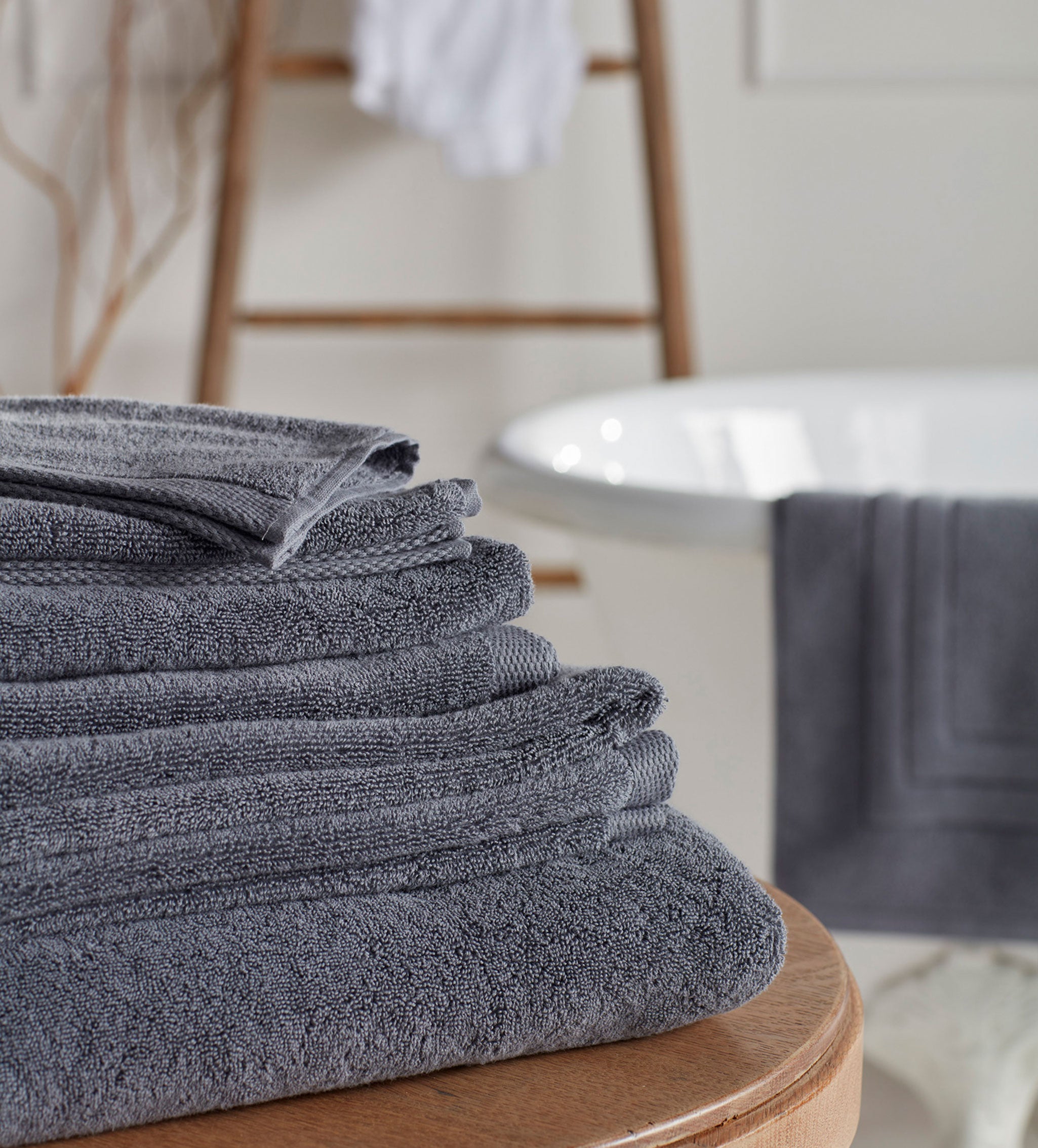 Premium French Blue 100% Organic Cotton Bath Towels - Soft, Absorbent & Eco-Friendly for Spa, Beach & Luxury Home Use