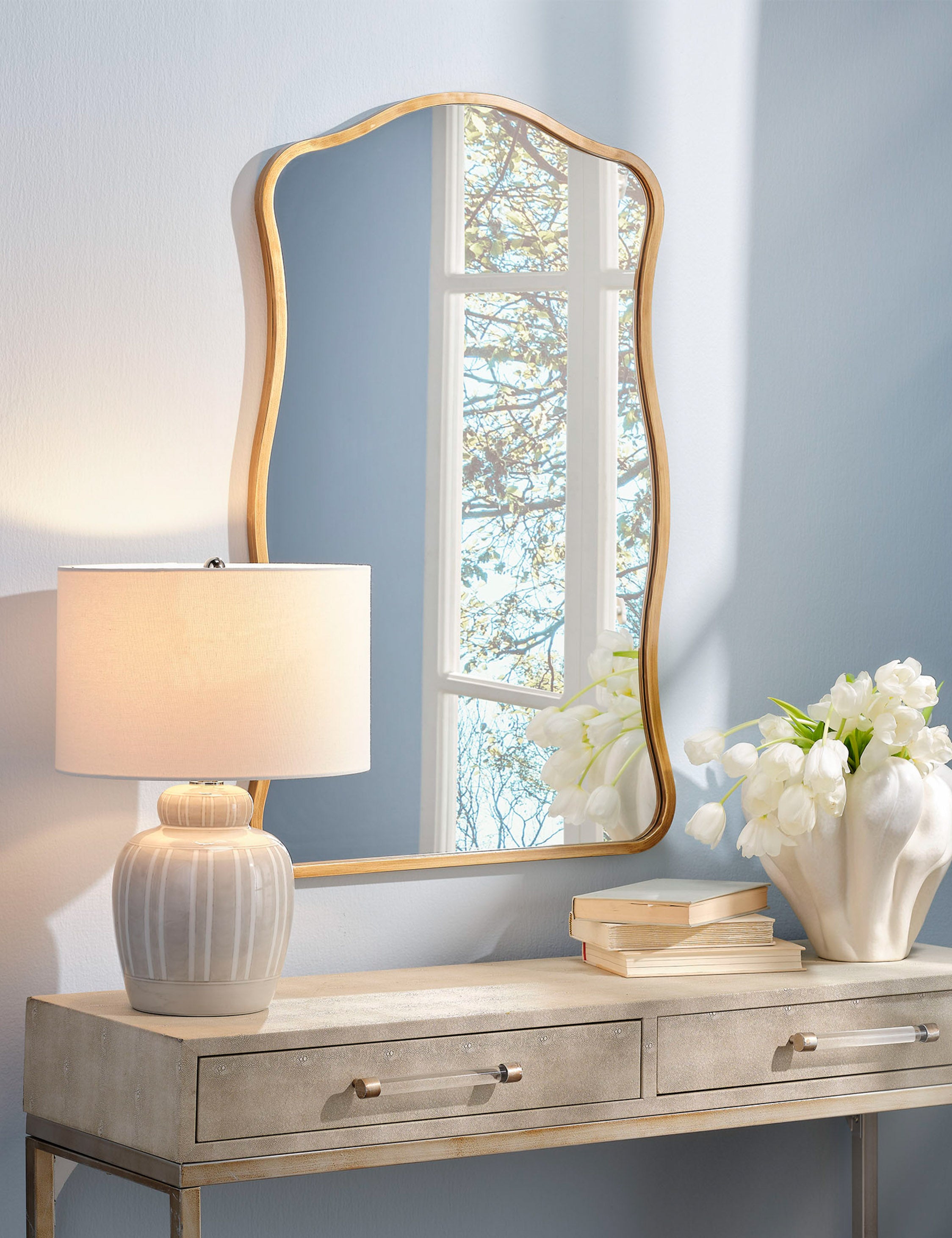 Everin Mirror - Wall Mounted Vanity Mirror with LED Lights, Adjustable Brightness for Makeup & Shaving | Perfect for Bathroom, Bedroom & Dressing Room