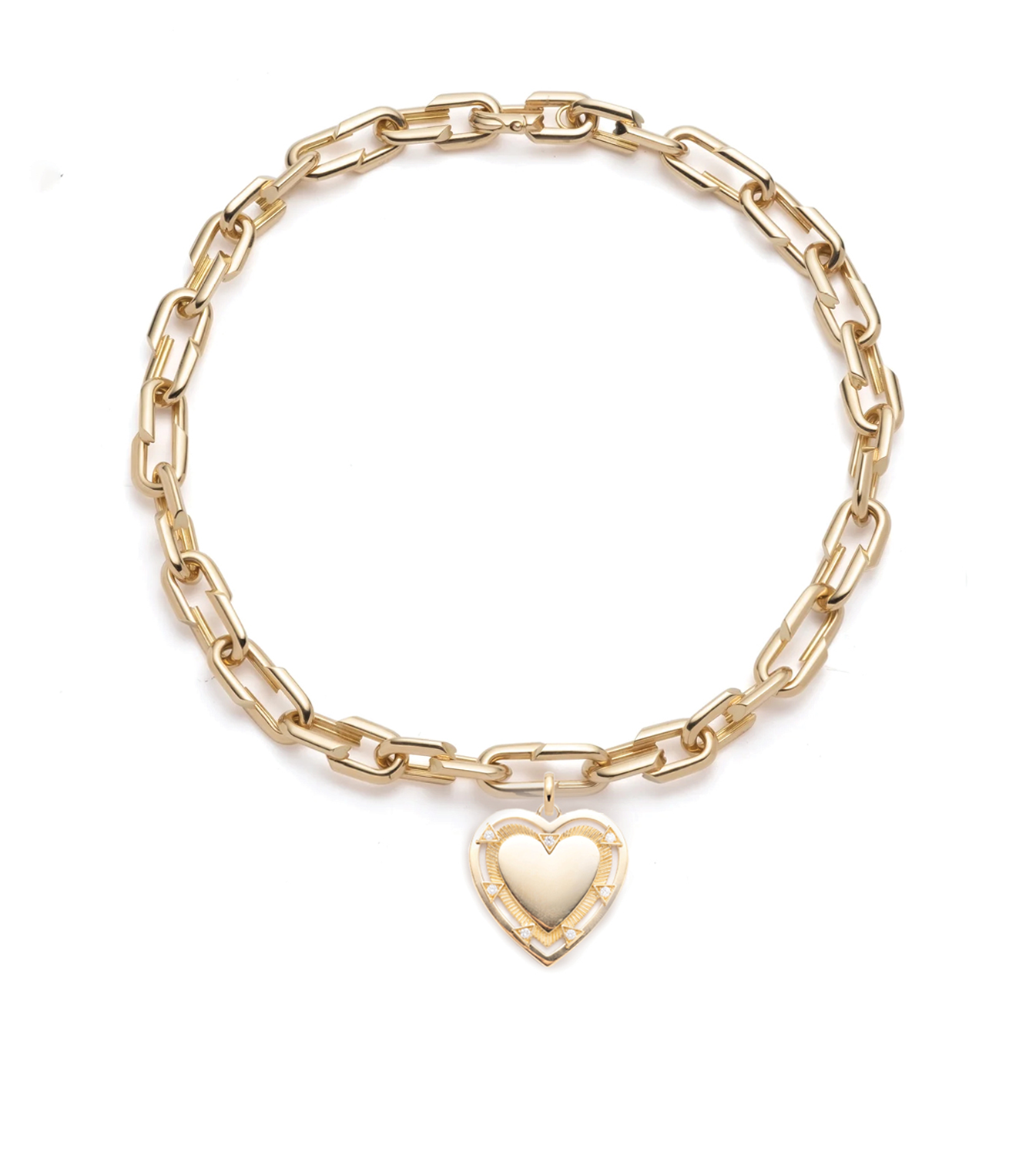 Heart Token Love Necklace - Medium Strong Heart Chain Pendant for Women, Gift for Her, Valentine's Day Jewelry - Perfect for Romantic Dates, Anniversaries & Special Occasions