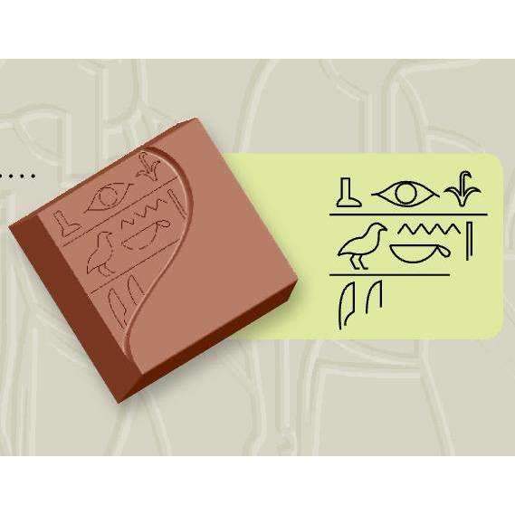 8g Egyptian Hieroglyph Square Chocolate Bar Mold - Premium Silicone Baking Tool for DIY Chocolate Making, Candy Molds, Dessert Decorations - Perfect for Home Baking, Party Favors, and Gift Ideas