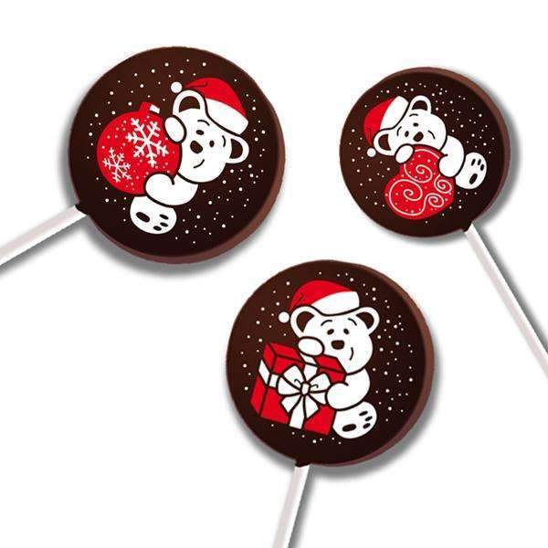 Christmas Teddy Bear Chocolate Transfer Sheets - Edible Decor for Lollipops, Cakes & Holiday Treats | Perfect for Baking, Candy Making & Festive Desserts