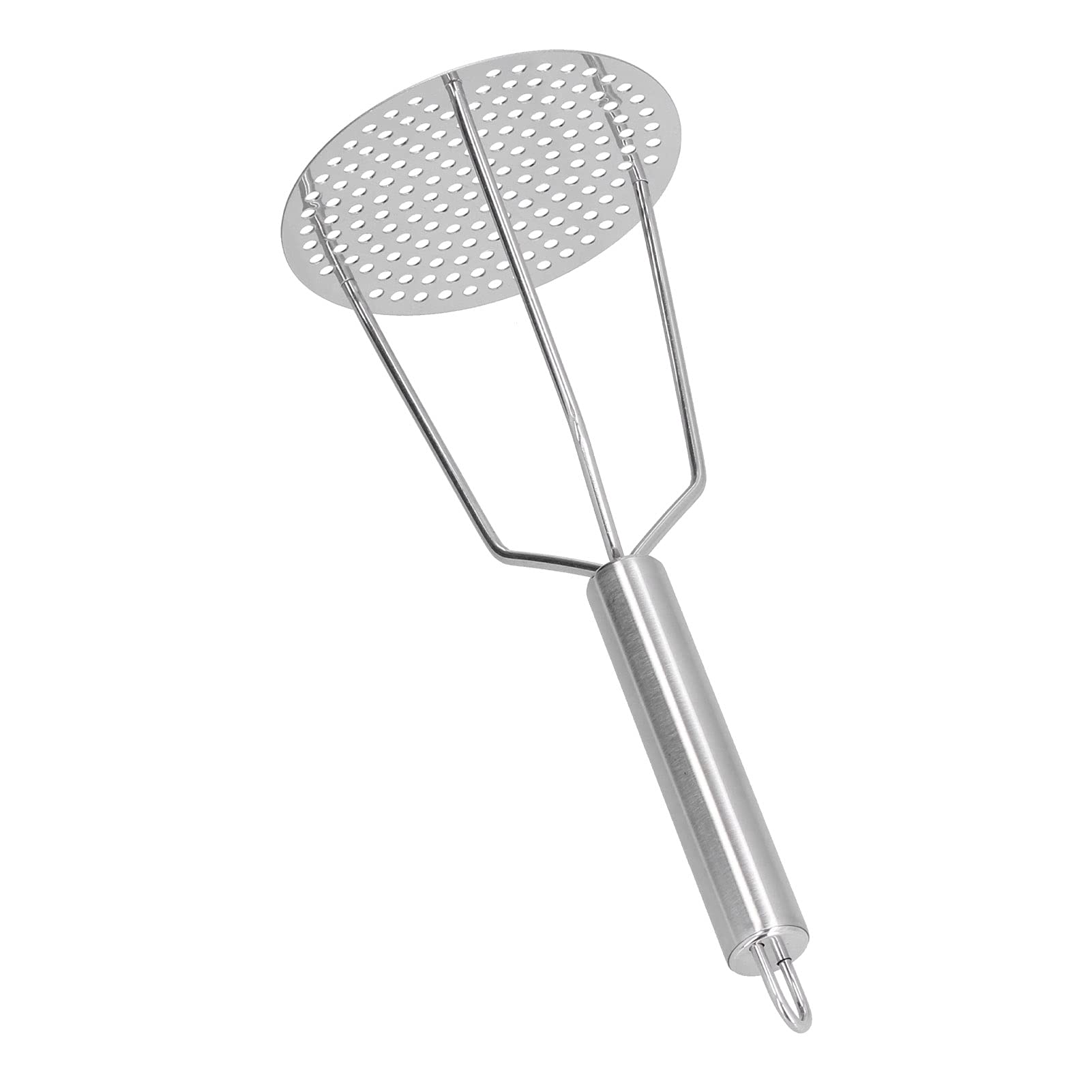 Stainless Steel Potato Masher - Heavy Duty Kitchen Tool with Ergonomic Handle for Mashing Potatoes, Fruits & Meat | Perfect for Home Cooking, Baking & Meal Prep