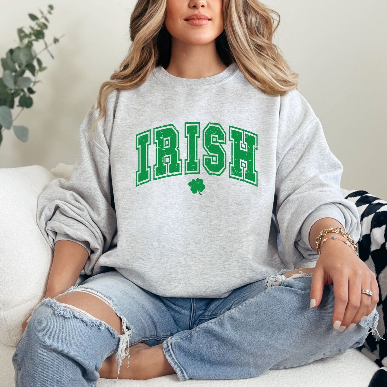 Stylish Irish Graphic Sweatshirt for Men & Women - Comfortable Pullover with Celtic Designs - Perfect for St. Patrick's Day, Casual Wear & Gift Giving