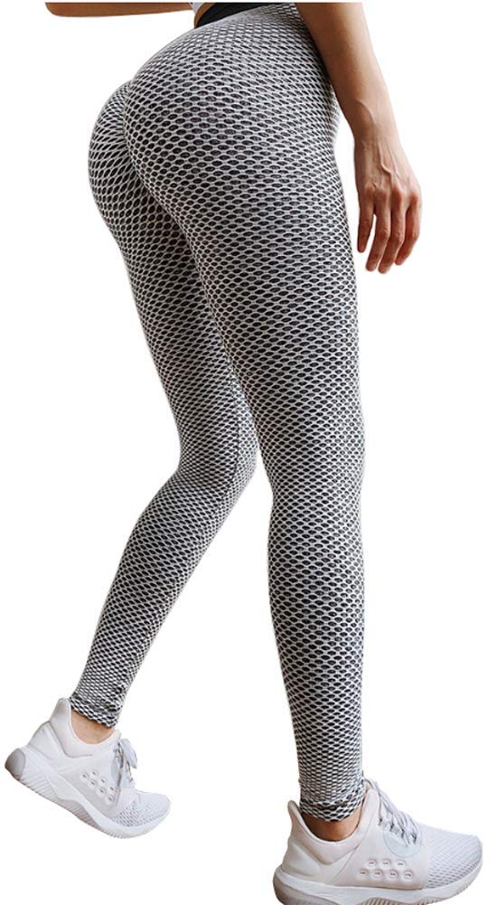 Angcoco Women's High Waisted Yoga Pants - Tummy Control Workout Leggings for Running, Gym & Lounge - Comfortable Stretchy Athletic Pants for Women