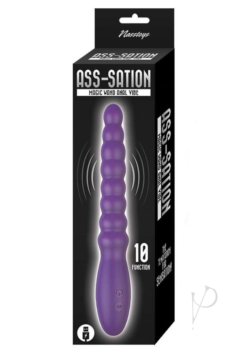 Magic Wand Rechargeable Silicone Anal Vibrator - Purple | Powerful Personal Massager for Relaxation & Intimate Pleasure | Perfect for Couples Play & Solo Exploration