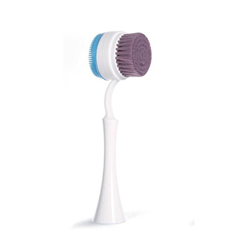 Double-Sided Silicone Facial Cleansing Brush - Deep Pore Cleanse & Blackhead Remover for Acne-Prone Skin | Exfoliating Massage Tool for Daily Skincare Routine (Perfect for Travel & Home Use)
