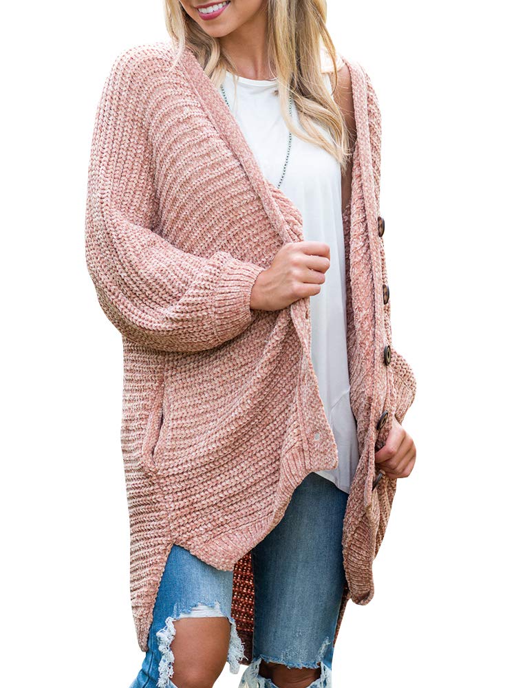 Modershe Women's Oversized Open Front Cardigan - Loose Button Down Knitted Sweater Top for Casual Wear & Layering | Cozy Fall & Winter Fashion | Perfect for Office, Lounging & Coffee Dates