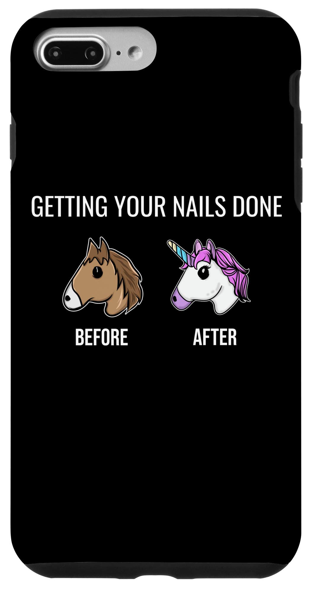 iPhone 7 Plus/8 Plus Unicorn Phone Case for Nail Technicians - Cute Protective Cover for Manicurists & Nail Artists - Perfect for Salon Work & Beauty Professionals