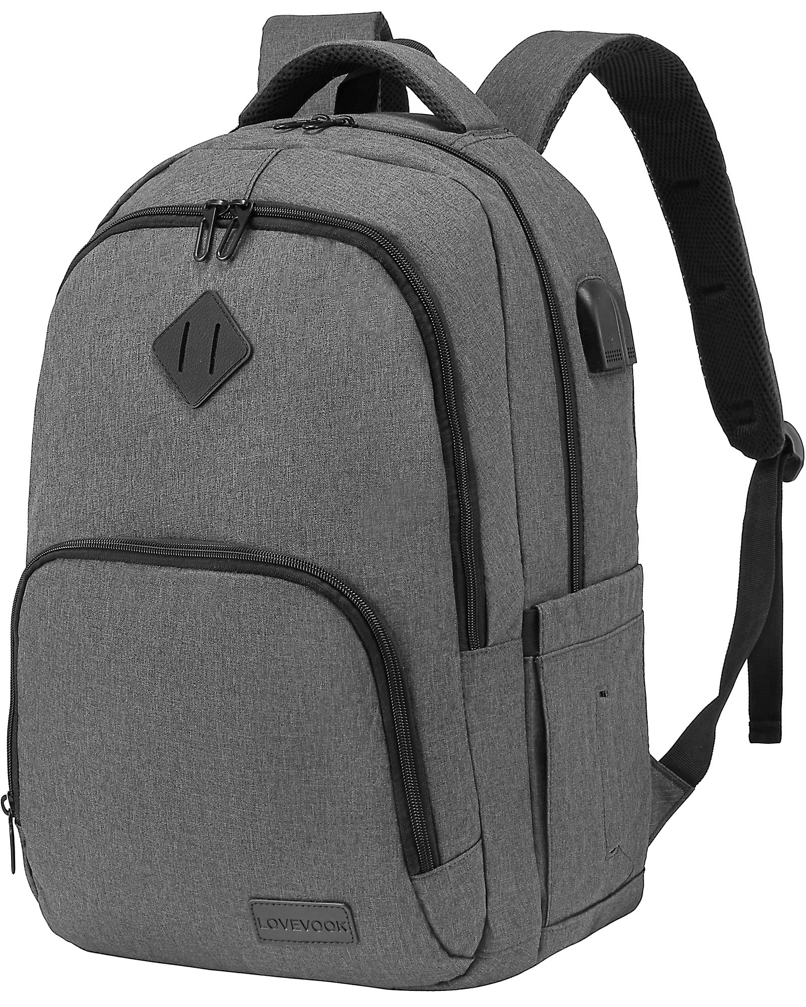 LOVEVOOK Classic Laptop Backpack for Women & Men - 15.6 Inch Laptop Bag with Dedicated Compartment - Stylish Work & Travel Backpack for Business, College, Commuting & Daily Use
