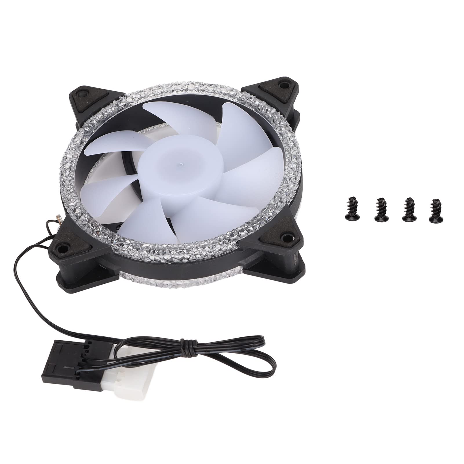 120mm RGB LED PC Case Fan - High Performance Cooling with Dual Installation Options for Desktop Computers | Perfect for Gaming Rigs, Workstations & Home Office Setups
